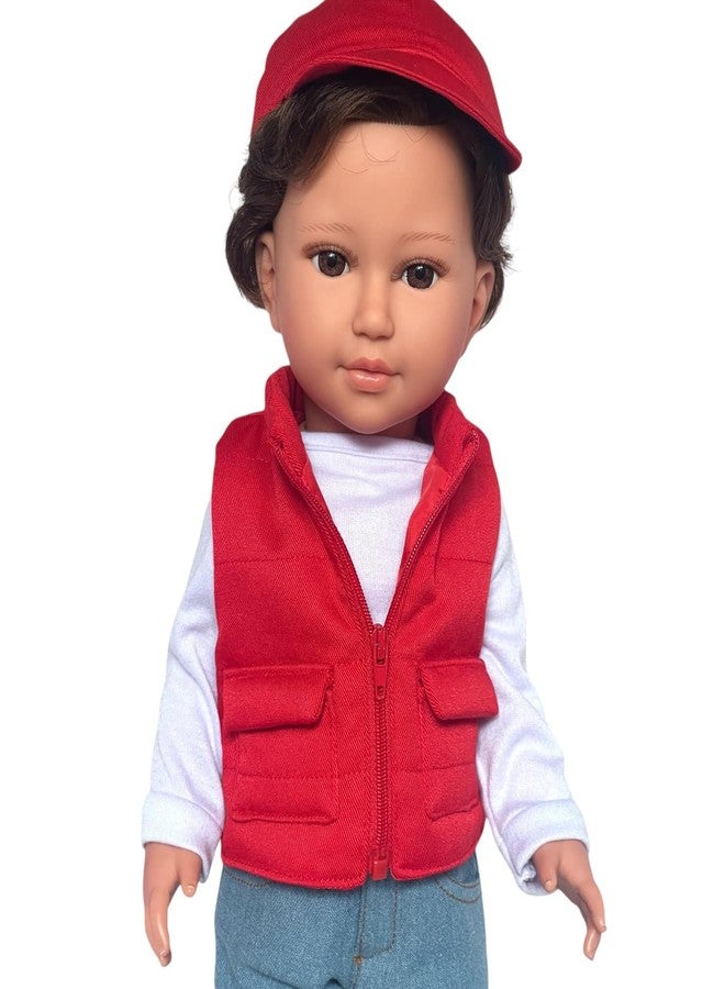 MBD Kennedy and Friends Complete Outfits for 18 Inch Fashion Girl Dolls- 18 Inch Doll Clothes That Fits All 18 Inch Dolls (Red Set for Boys) - Image 1